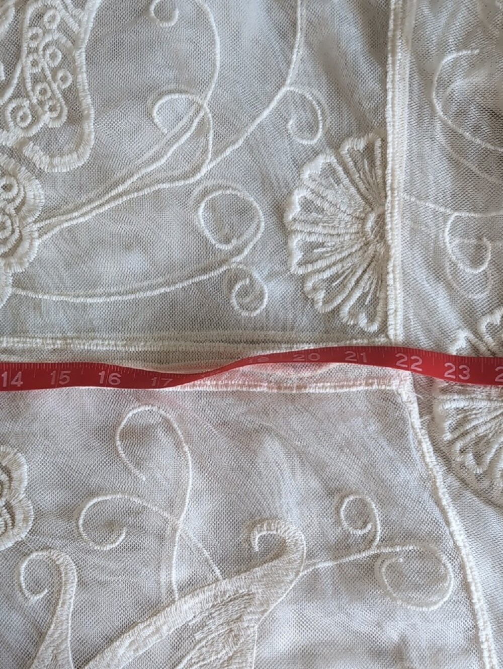 Boho Lace Embroidered Swim Coverup - Cream - Picture 6 of 7